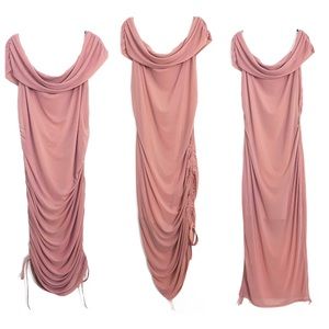 Material Girl | 3 Way Pink Asymmetrical Maxi Dress